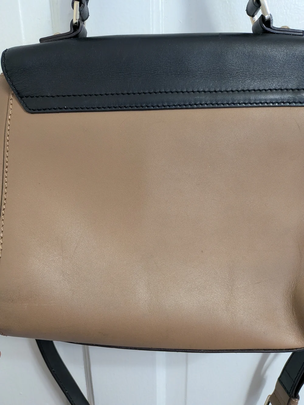 kate spade Black and Tan Two-Tone Top-Handle Satchel